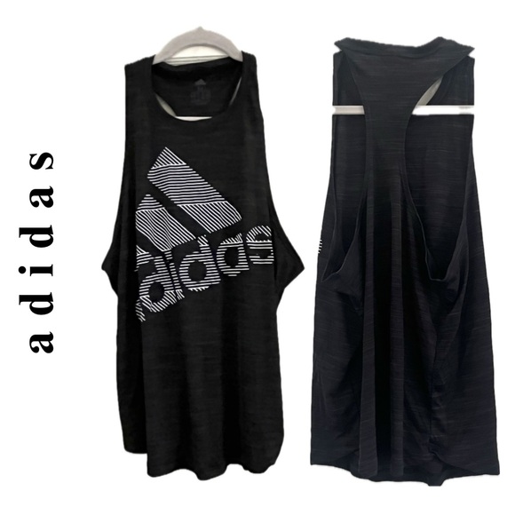 nwot! • ADIDAS • black & gray razorback lightweight athletic tank top - Picture 4 of 10